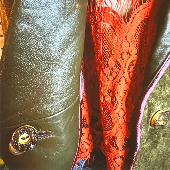 🧥 Vintage 80’s Kristall München Suede Leather Bavarian Alpine Couture - Sz Large - Picture 3 of 5